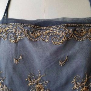 Laundry Shelli Segal Metal Grey Embellished Dress